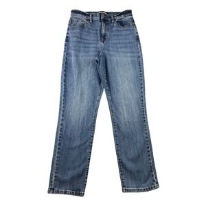 DKNY Jeans Women 29 Blue Broome High Rise Slim Straight Denim Stretch Pockets